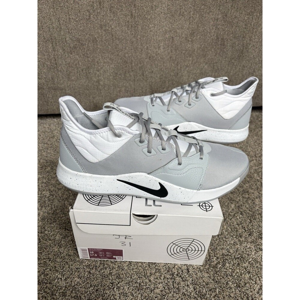 Nike PG 3 Paul George Team Basketball Wolf Grey Size 16 Men's